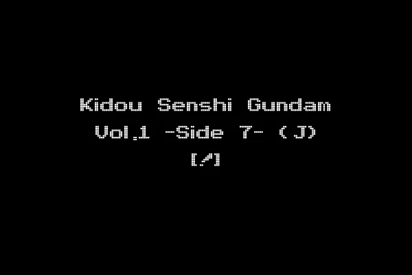 Kidou Senshi Gundam Vol.1 -Side 7- (J) [!]