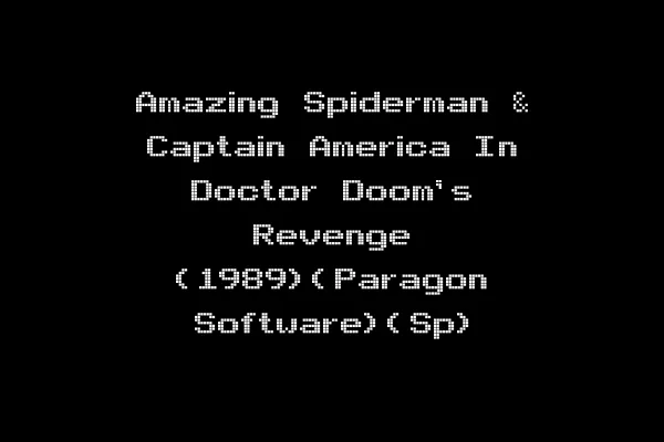 Amazing Spiderman & Captain America In Doctor Doom's Revenge (1989)(Paragon Software)(Sp)