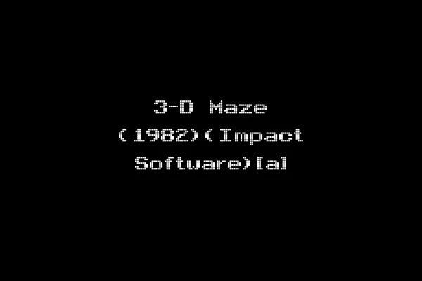 3-D Maze (1982)(Impact Software)[a]