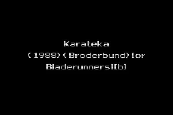 Karateka (1988)(Broderbund)[cr Bladerunners][b]