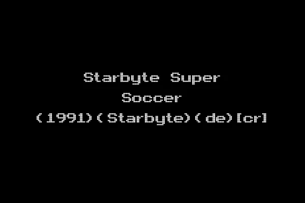 Starbyte Super Soccer (1991)(Starbyte)(de)[cr]