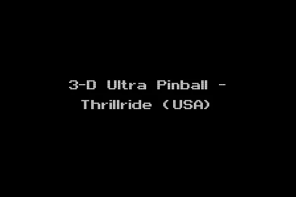 3-D Ultra Pinball - Thrillride (USA)