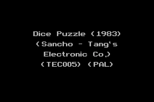 Dice Puzzle (1983) (Sancho - Tang's Electronic Co.) (TEC005) (PAL)