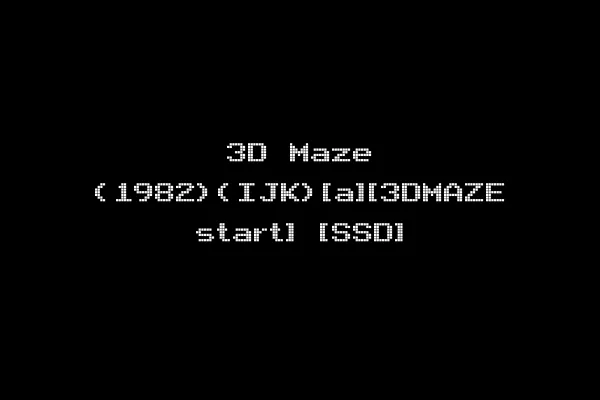 3D Maze (1982)(IJK)[a][3DMAZE start] [SSD]