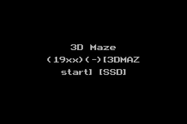 3D Maze (19xx)(-)[3DMAZ start] [SSD]