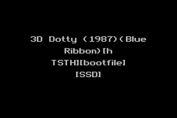 3D Dotty (1987)(Blue Ribbon)[h TSTH][bootfile] [SSD]