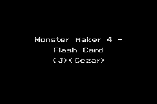 Monster Maker 4 - Flash Card (J)(Cezar)