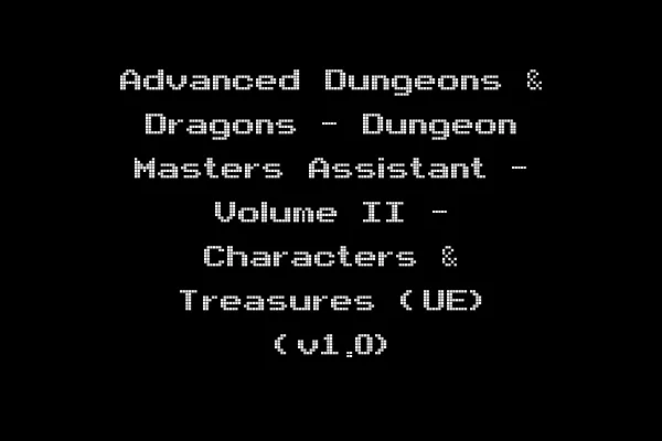 Advanced Dungeons & Dragons - Dungeon Masters Assistant - Volume II - Characters & Treasures (UE) (v1.0)