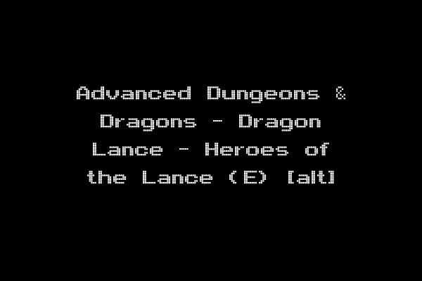 Advanced Dungeons & Dragons - Dragon Lance - Heroes of the Lance (E) [alt]