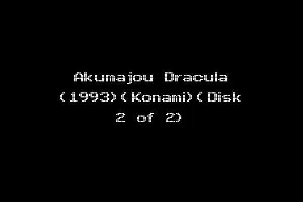 Akumajou Dracula (1993)(Konami)(Disk 2 of 2)
