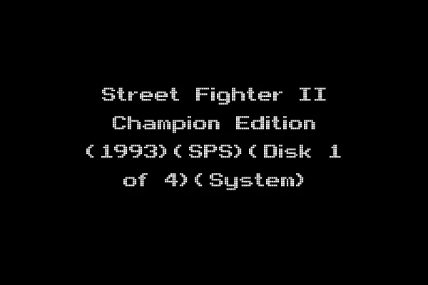 Street Fighter II Champion Edition (1993)(SPS)(Disk 1 of 4)(System)