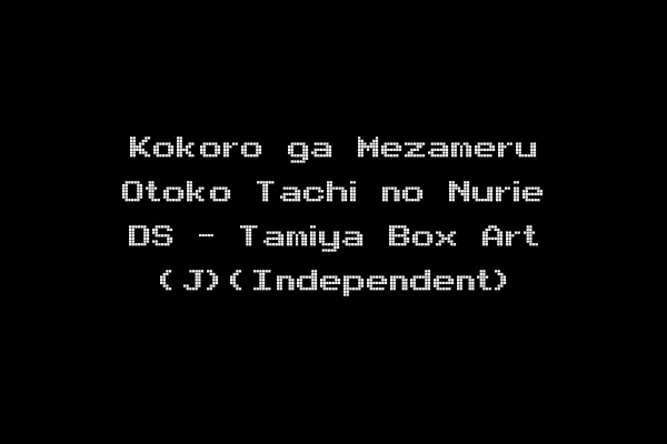 Kokoro ga Mezameru Otoko Tachi no Nurie DS - Tamiya Box Art (J)(Independent)