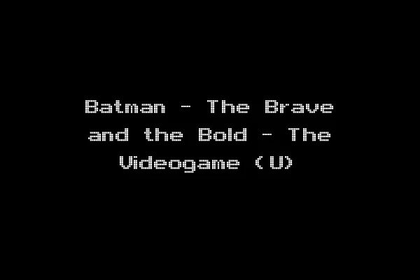 Batman - The Brave and the Bold - The Videogame (U)