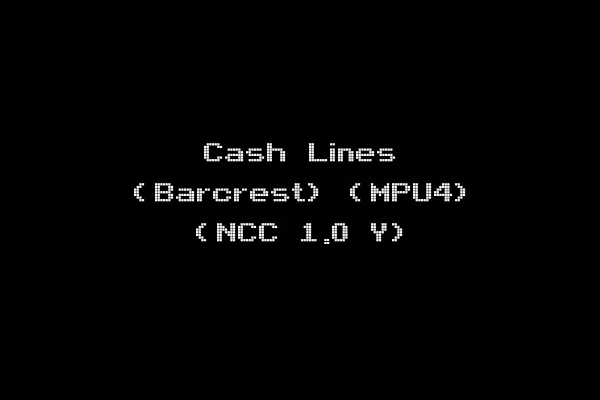 Cash Lines (Barcrest) (MPU4) (NCC 1.0 Y)