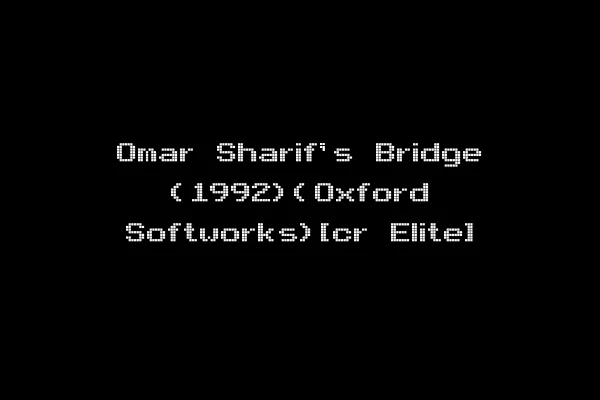 Omar Sharif's Bridge (1992)(Oxford Softworks)[cr Elite]