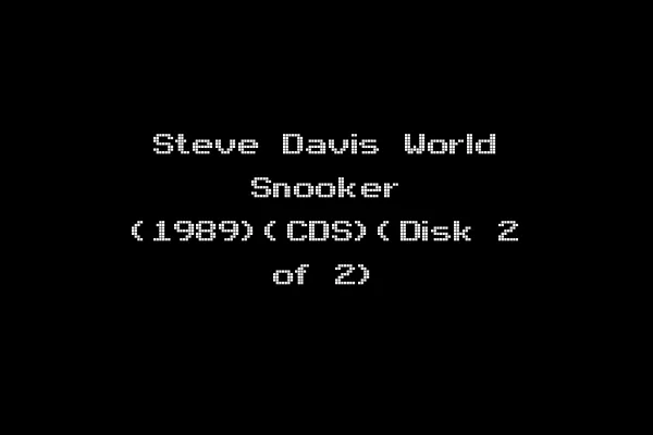 Steve Davis World Snooker (1989)(CDS)(Disk 2 of 2)