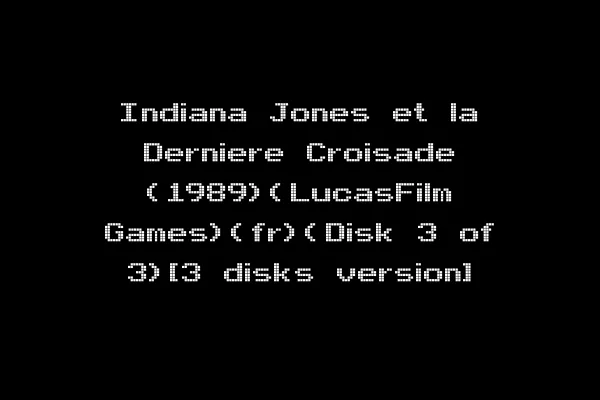 Indiana Jones et la Derniere Croisade (1989)(LucasFilm Games)(fr)(Disk 3 of 3)[3 disks version]