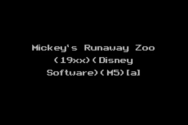 Mickey's Runaway Zoo (19xx)(Disney Software)(M5)[a]