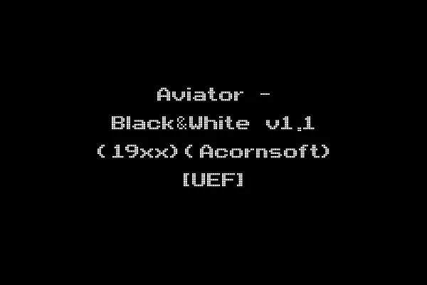 Aviator - Black&White v1.1 (19xx)(Acornsoft) [UEF]