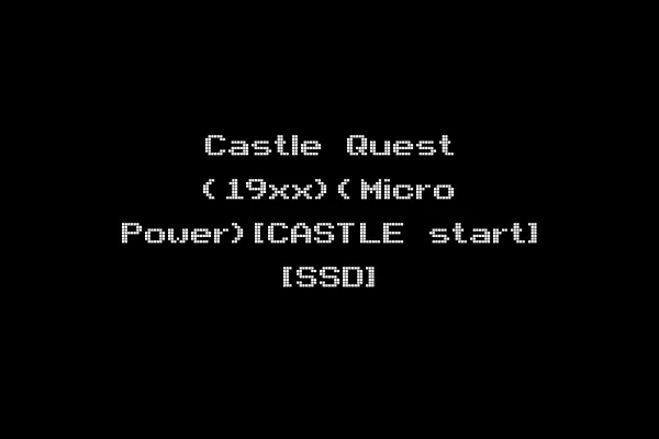 Castle Quest (19xx)(Micro Power)[CASTLE start] [SSD]
