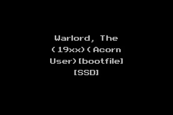 Warlord, The (19xx)(Acorn User)[bootfile] [SSD]