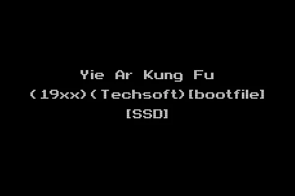 Yie Ar Kung Fu (19xx)(Techsoft)[bootfile] [SSD]