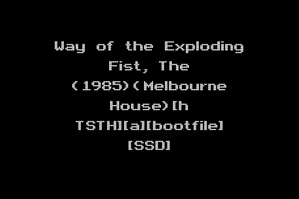 Way of the Exploding Fist, The (1985)(Melbourne House)[h TSTH][a][bootfile] [SSD]