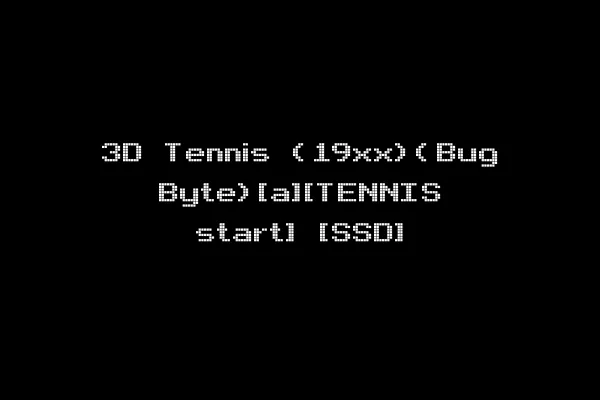 3D Tennis (19xx)(Bug Byte)[a][TENNIS start] [SSD]