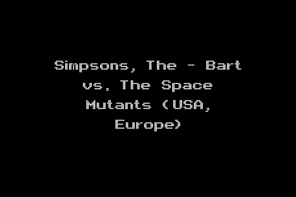 Simpsons, The - Bart vs. The Space Mutants (USA, Europe)