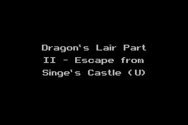 Dragon's Lair Part II - Escape from Singe's Castle (U)