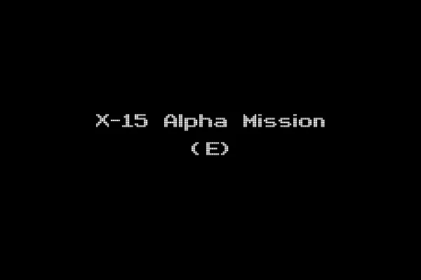 X-15 Alpha Mission (E)