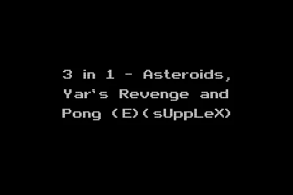 3 in 1 - Asteroids, Yar's Revenge and Pong (E)(sUppLeX)