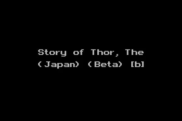 Story of Thor, The (Japan) (Beta) [b]