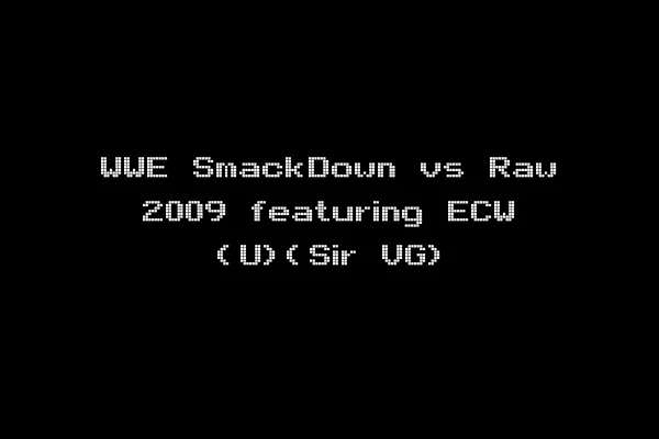 WWE SmackDown vs Raw 2009 featuring ECW (U)(Sir VG)