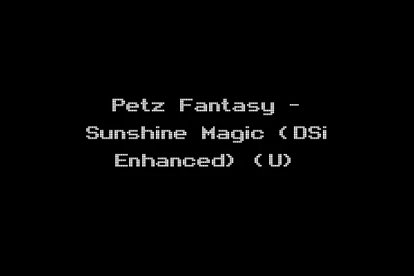 Petz Fantasy - Sunshine Magic (DSi Enhanced) (U)