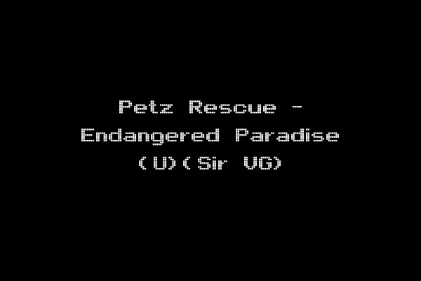 Petz Rescue - Endangered Paradise (U)(Sir VG)