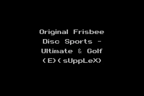 Original Frisbee Disc Sports - Ultimate & Golf (E)(sUppLeX)