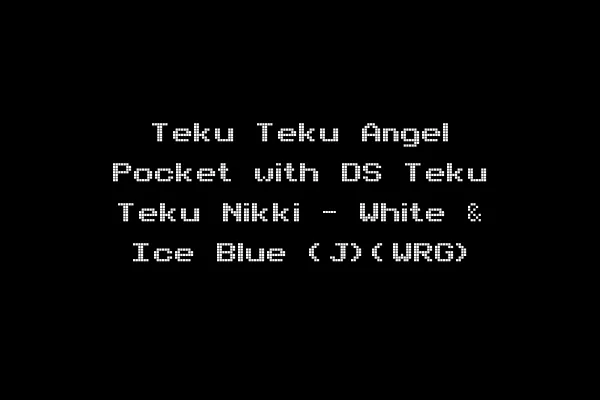 Teku Teku Angel Pocket with DS Teku Teku Nikki - White & Ice Blue (J)(WRG)