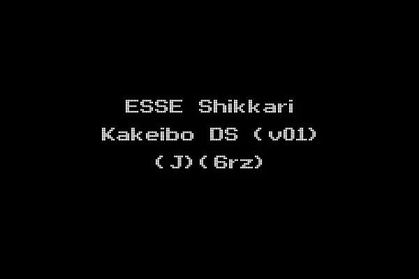 ESSE Shikkari Kakeibo DS (v01) (J)(6rz)