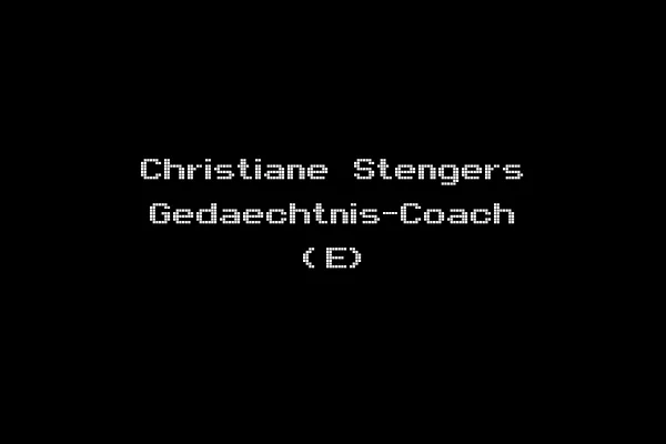 Christiane Stengers Gedaechtnis-Coach (E)
