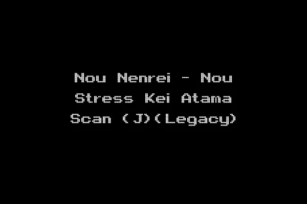 Nou Nenrei - Nou Stress Kei Atama Scan (J)(Legacy)