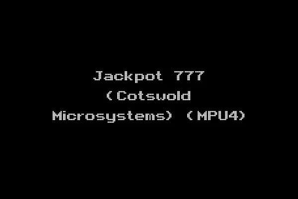 Jackpot 777 (Cotswold Microsystems) (MPU4)