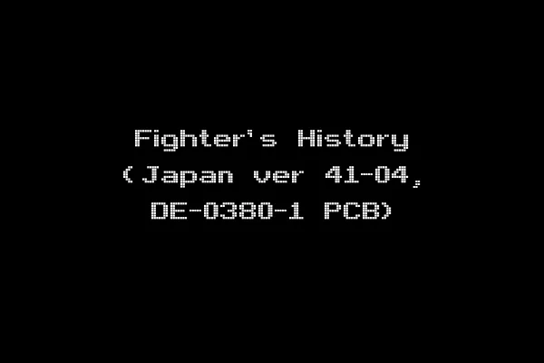 Fighter's History (Japan ver 41-04, DE-0380-1 PCB)