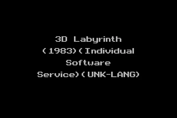 3D Labyrinth (1983)(Individual Software Service)(UNK-LANG)