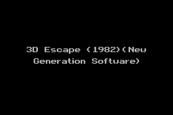 3D Escape (1982)(New Generation Software)