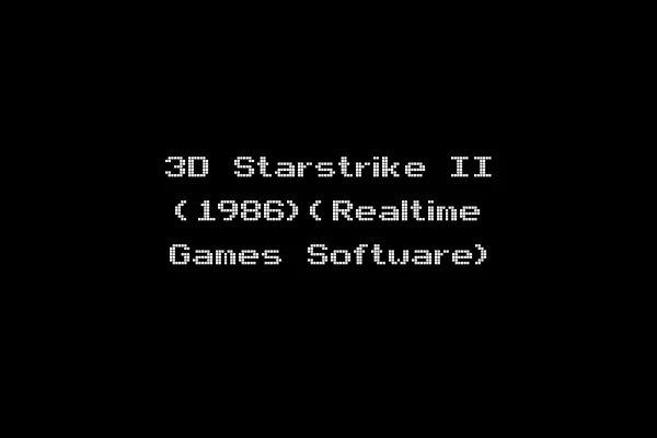 3D Starstrike II (1986)(Realtime Games Software)
