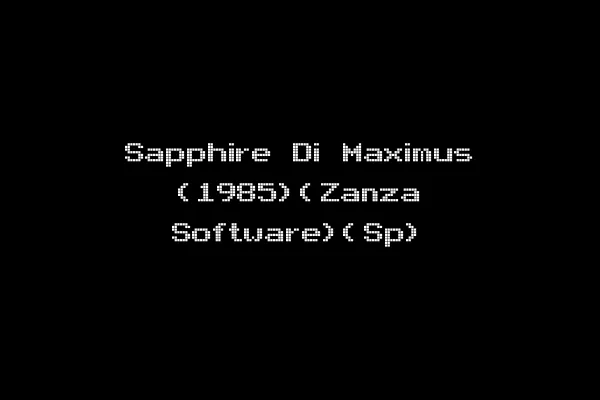 Sapphire Di Maximus (1985)(Zanza Software)(Sp)