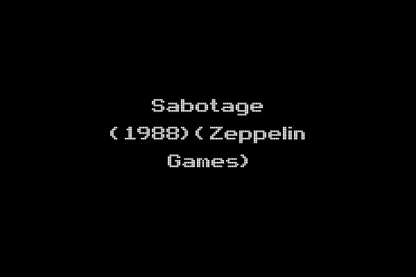 Sabotage (1988)(Zeppelin Games)