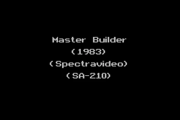 Master Builder (1983) (Spectravideo) (SA-210)