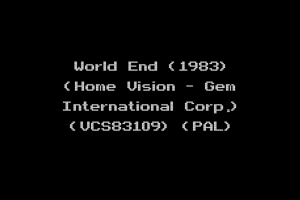 World End (1983) (Home Vision - Gem International Corp.) (VCS83109) (PAL)